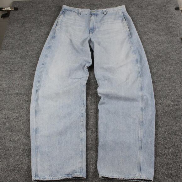 Adriano Goldshmied Jeans Women 32 Mercer Cuffed High Rise Barrel Wide Leg Baggy - Picture 5 of 16